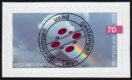 3445 Himmelsereignisse - Regenbogenfragment, selbstklebend aus FB 85, Bedarfs-O