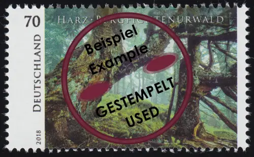 3410 Wildes Deutschland: Harz - Bergfichtenwald, gestempelt O