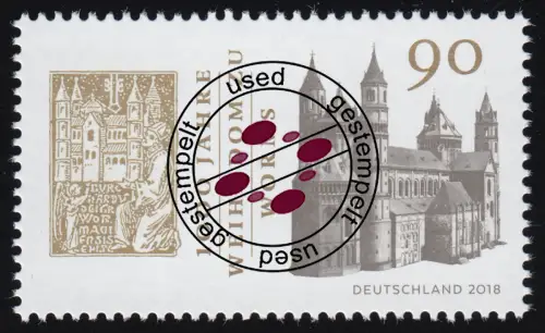 3394 Jubiläum 1000 Jahre Weihe Dom zu Worms, nassklebend, O