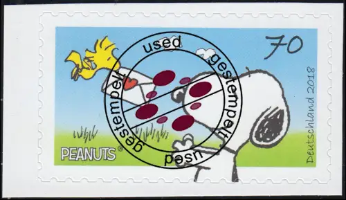 3371 Post für Snoopy, selbstklebend aus Folienblatt 73, Bedarfs-O