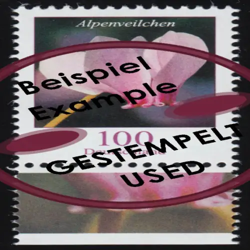 3365 Blume Alpenveilchen 100 Cent, aus Bogen, gestempelt O