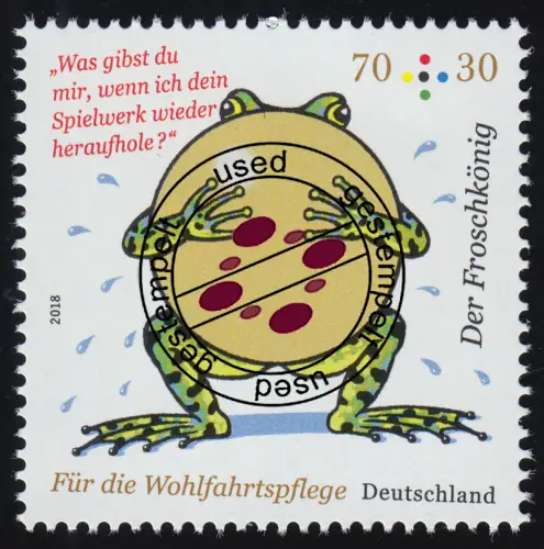 3357 Wofa Grimms Märchen - Der Froschkönig 70 Cent, nassklebend, O