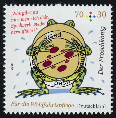 3357 Wofa Grimms Märchen - Der Froschkönig 70 Cent, nassklebend, O