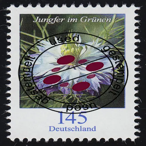 3351 Blume Jungfer im Grünen 145 Cent, gestempelt O