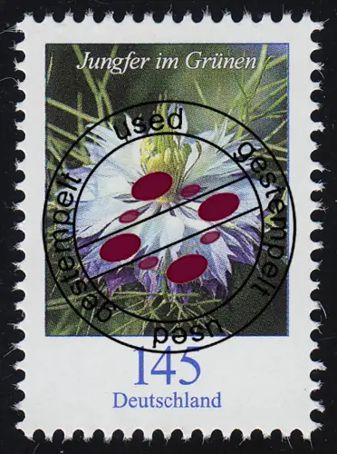 3351 Blume Jungfer im Grünen 145 Cent, gestempelt O