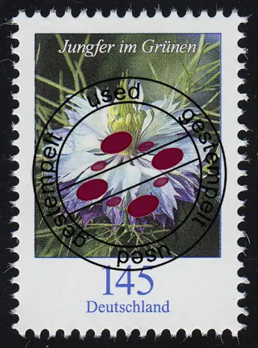 3351 Blume Jungfer im Grünen 145 Cent, gestempelt O