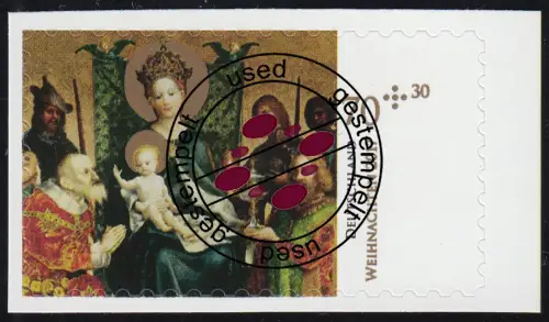 3345 Weihnachten 2017, selbstklebend aus FB 70, Bedarfs-O