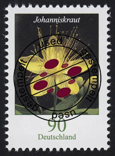 3304 Blume Johanniskraut 90 Cent, gestempelt O
