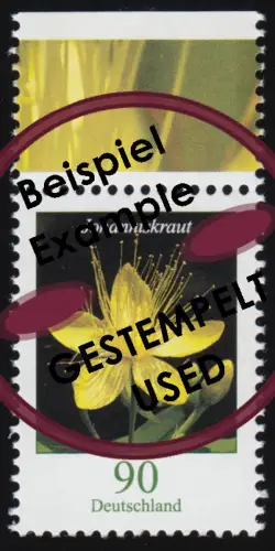3304 Blume Johanniskraut 90 Cent, aus Bogen, gestempelt O