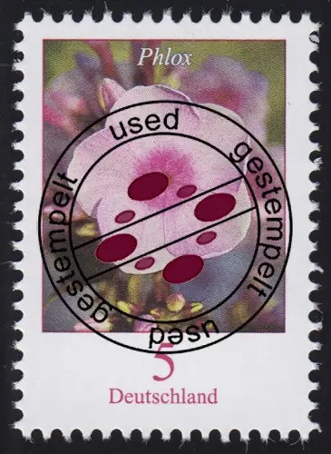 3296 Blume Phlox 5 Cent, nassklebend, O