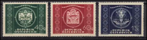 Österreich 943-945 Weltpostverein UPU, Satz **