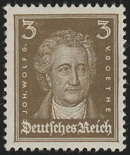 385 Köpfe berühmter Deutscher 3 Pf Goethe dklbraun **
