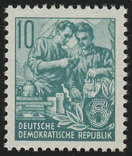 366 XII Fünfjahrplan 10 Pf Wz.2 XII, postfrisch **