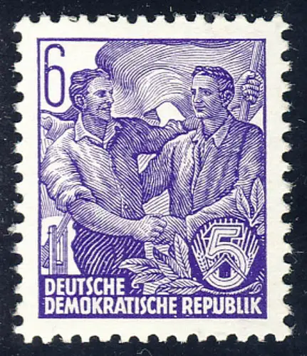 407 Fünfjahrplan Buchdruck 6 Pf, postfrisch **