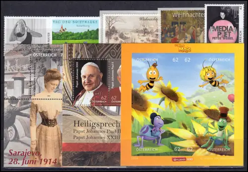 3115-3176 Österreich-Jahrgang 2014 komplett, postfrisch **