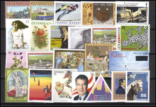 2696-2786 Österreich-Jahrgang 2008 komplett, postfrisch **