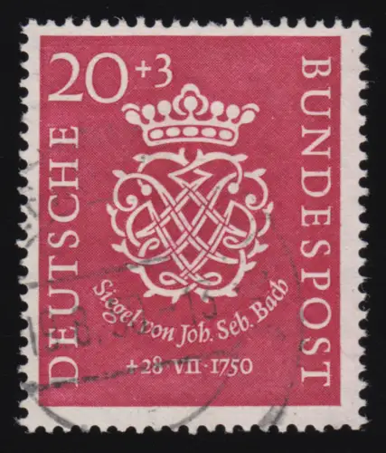 122 Bach 20+3 Pf, gestempelt O