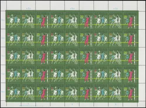 1928-1930 Handball-WM 1974, ZD-Bogen, FN2 **