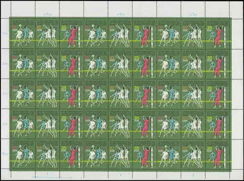 1928-1930 Handball-WM 1974, ZD-Bogen, FN2 **