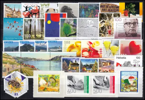 2186-2232 Schweiz-Jahrgang 2011 komplett, postfrisch **