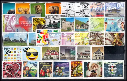 2476-2525 Schweiz-Jahrgang 2017 komplett, postfrisch **