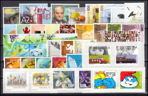 2280-2325 Schweiz-Jahrgang 2013 komplett, postfrisch **