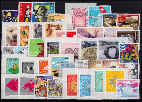 2583-2637 Schweiz-Jahrgang 2019 komplett, postfrisch **