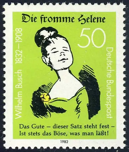 1129 Wilhelm Busch, postfrisch **