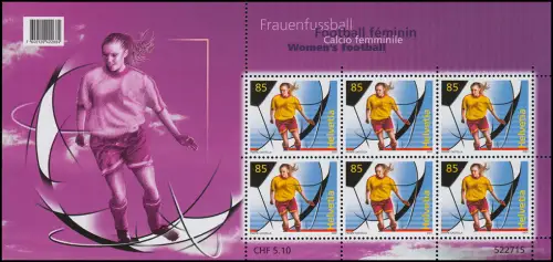 1997 Fußball EM - Frauenfußball, Kleinbogen postfrisch **