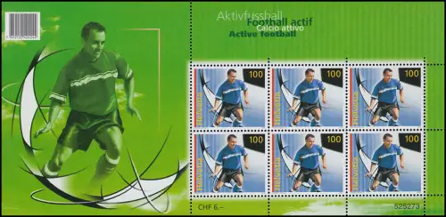 2045 Fußball EM - Aktivfußball, Kleinbogen postfrisch **