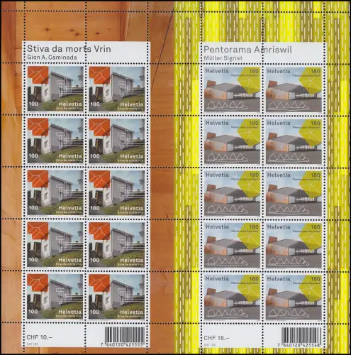 2112-2113 Zeitgenössische Architektur, Kleinbogen-Satz postfrisch **