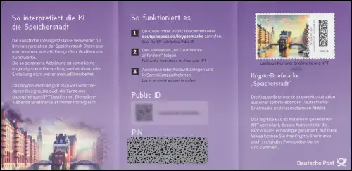 132b Markenheftchen LILA mit 3917 Speicherstadt Hamburg, orig. postfrisch **