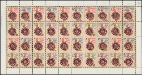 2884-2887 Siegel 1984, ZD-Bogen, FN3 **