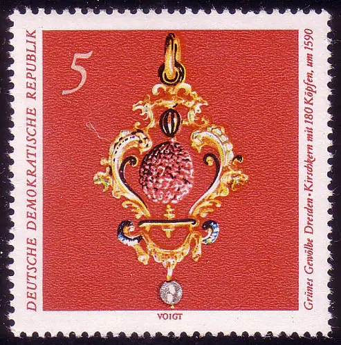 1682 Grünes Gewölbe Kirschkern 5 Pf, postfrisch **