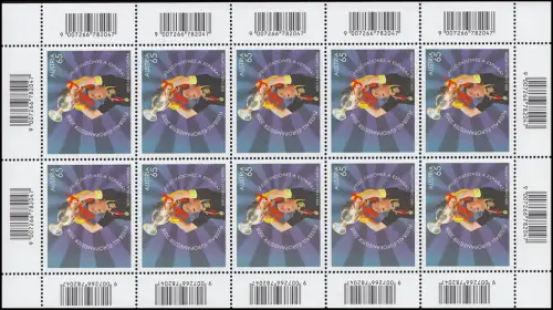 2778KB Gewinn der Fußball-EM 2008 - kompletter Kleinbogen, postfrisch **