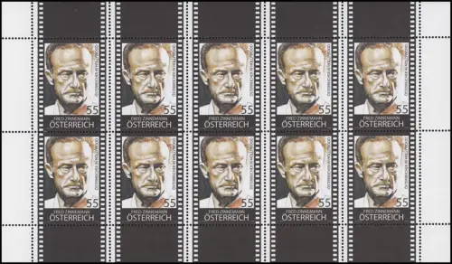 2803 Hollywood: Fred Zinnemann 2009 - kompletter Kleinbogen, postfrisch