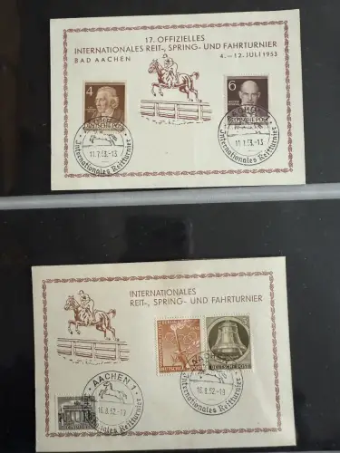 Sammlung mit ca. 34 Motiv-Belegen PFERDE - meist Deutschland - im Umschlag