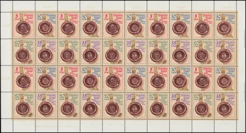 2884-2887 Siegel 1984, ZD-Bogen, FN4 **