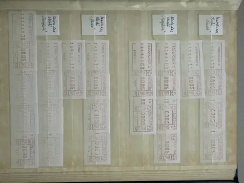 Schalter-Freistempel SFS Schweiz - kleine Sammlung früher Ausgaben im Steckbuch