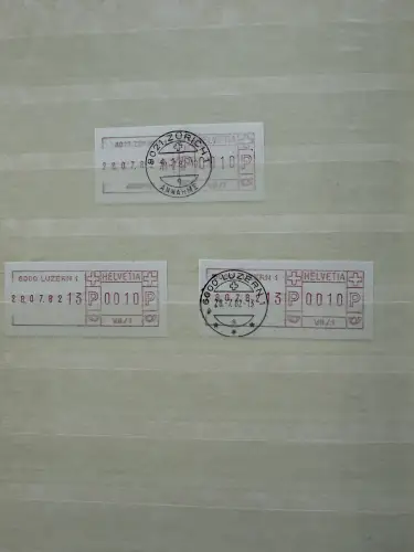 Schalter-Freistempel SFS Schweiz - kleine Sammlung früher Ausgaben im Steckbuch