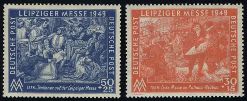 230-231 Leipziger Messe 1949, Satz ** postfrisch / MNH