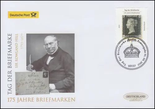 3173 Tag der Briefmarke - Penny Black 2015, Schmuck-FDC Deutschland exklusiv