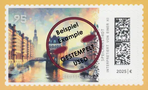 3917 Historische Bauwerke: Speicherstadt Hamburg, SELBSTKLEBEND, gestempelt O