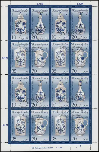 3241-3244II Porzellan 1989, ZD-Bogen FN4, ESST Berlin