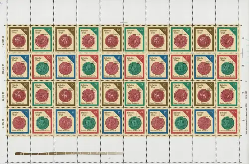 3156-3159 Siegel 1988, ZD-Bogen FN2, Nebenfelder unten, postfrisch **