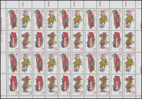 3101-3104 Feuerwehr 1987, ZD-Bogen FN4, postfrisch **