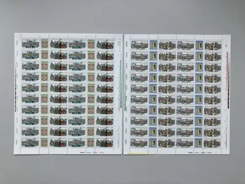 3173-3176 Erfurt/Chemnitz 1988, 2 ZD-Bögen, **