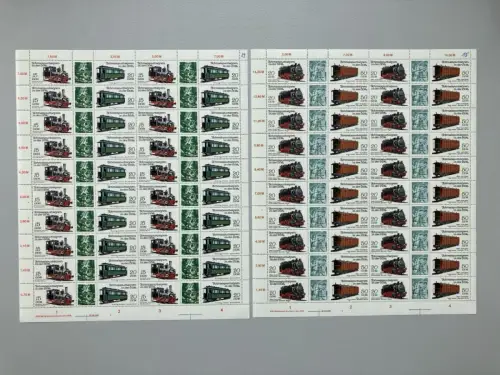 2792-2795 Eisenbahn 1983, 2 ZD-Bögen kpl., FN2 **