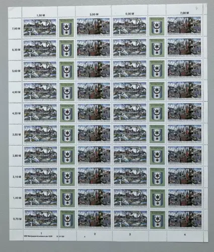 3338-3339 Halle/Saale 1990, ZD-Bogen, FN4 **