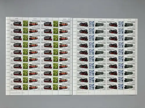 2864-2867 Eisenbahn 1984, 2 ZD-Bögen kpl., FN4 **